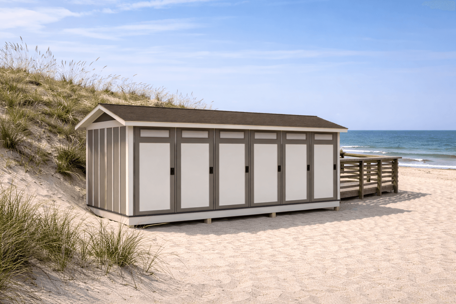 Pearl Beach Lockers on the beach